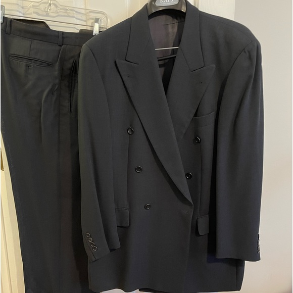 Hugo Boss Other - Vintage Hugo Boss wool suit. 44L. Charcoal Blue. Excellent condition.